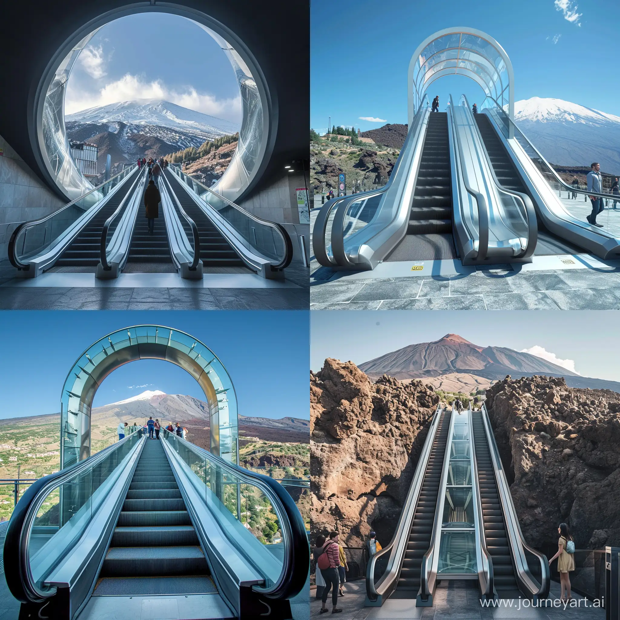Tourists-Ascending-Mount-Etna-on-GlassEncased-Escalator
