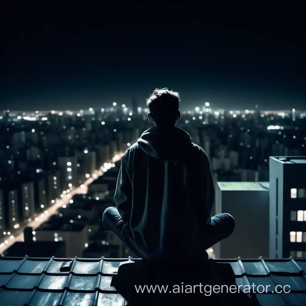 Urban-Futurist-Contemplating-Night-Cityscape-4K-HyperRealistic-Scene