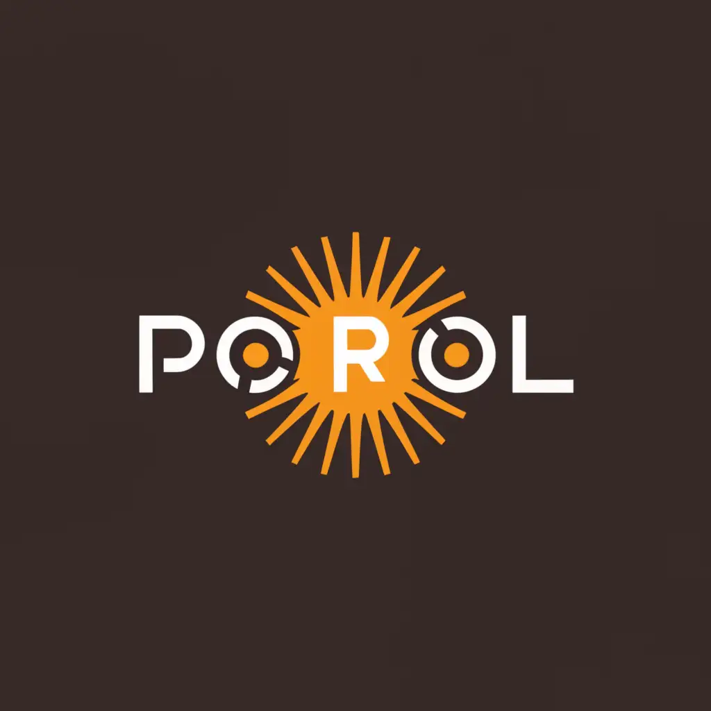 a logo design,with the text "pôrsol", main symbol:sun,Moderate,clear background