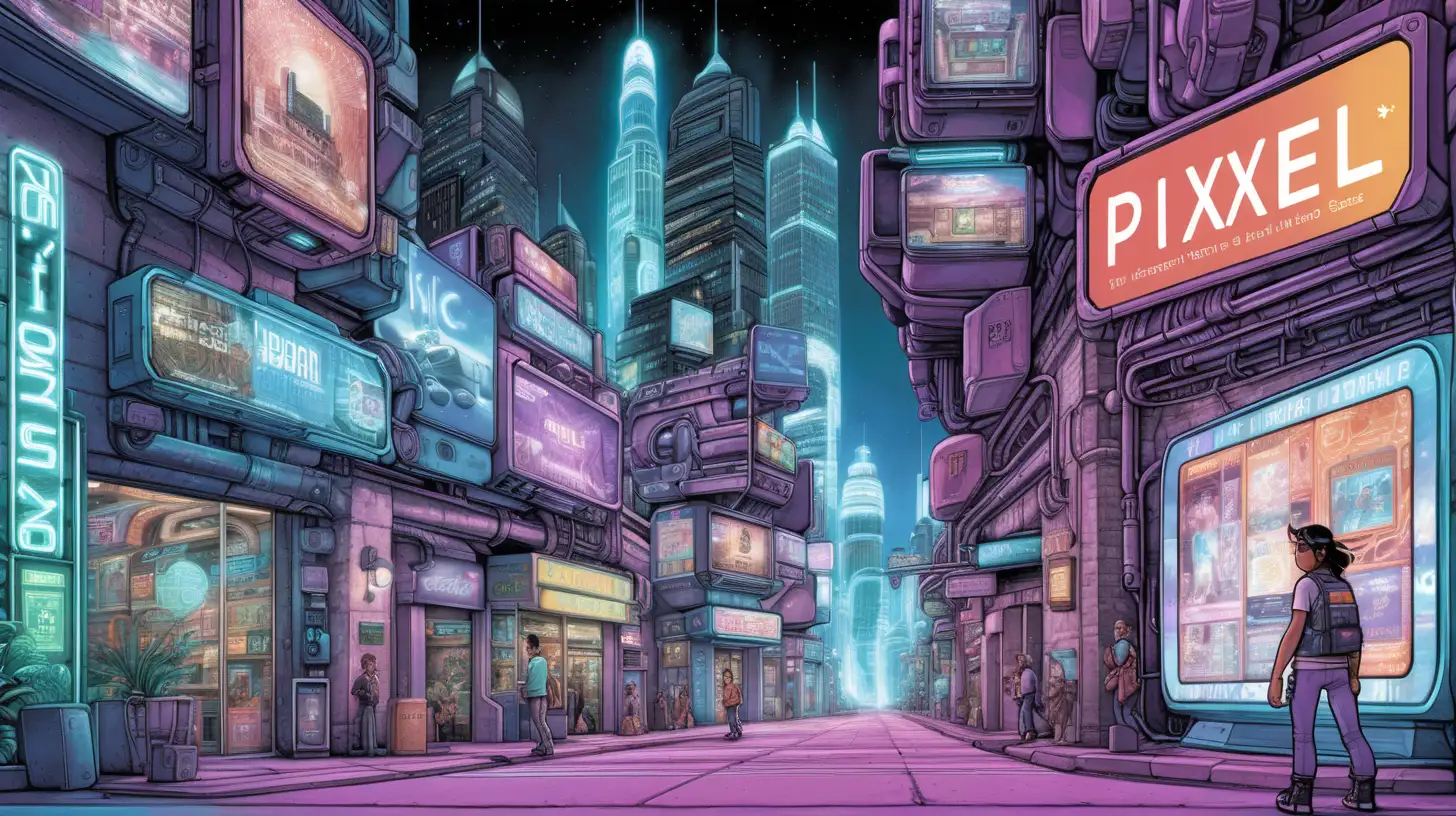 Futuristic AI Assistant Pixel Unravels City Secrets