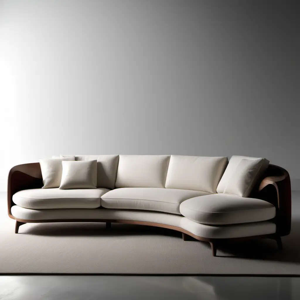 italian style,minimalizm, smooth transitions,creative, p shaped arm,modern sofa,P,3 seat,fabric,small wooden corner detail.