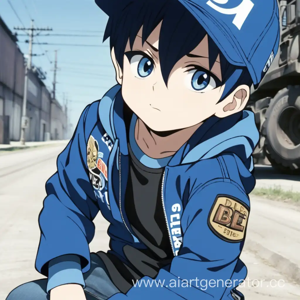 Diesel, anime, little boy, blue