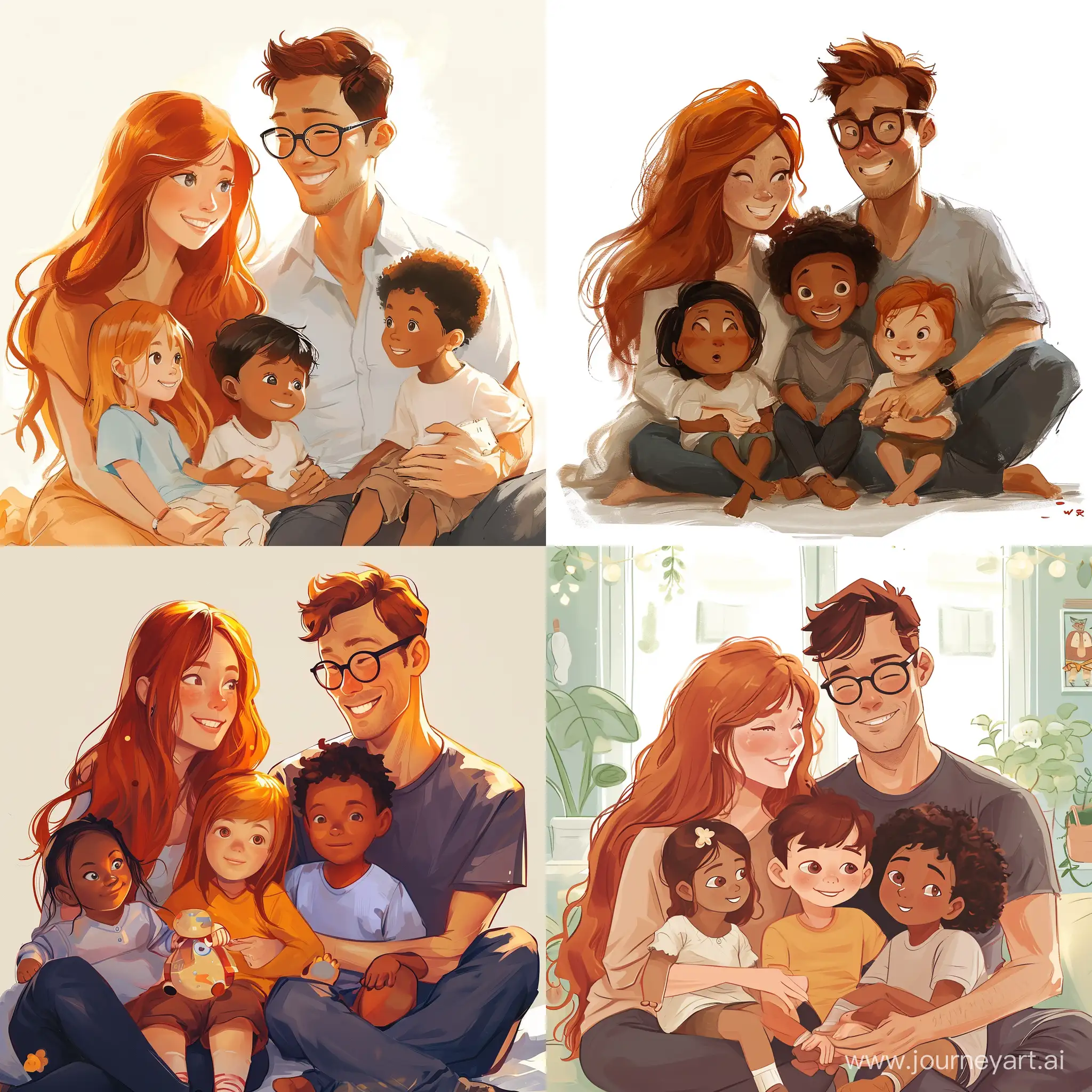 Joyful-Multicultural-Family-Portrait