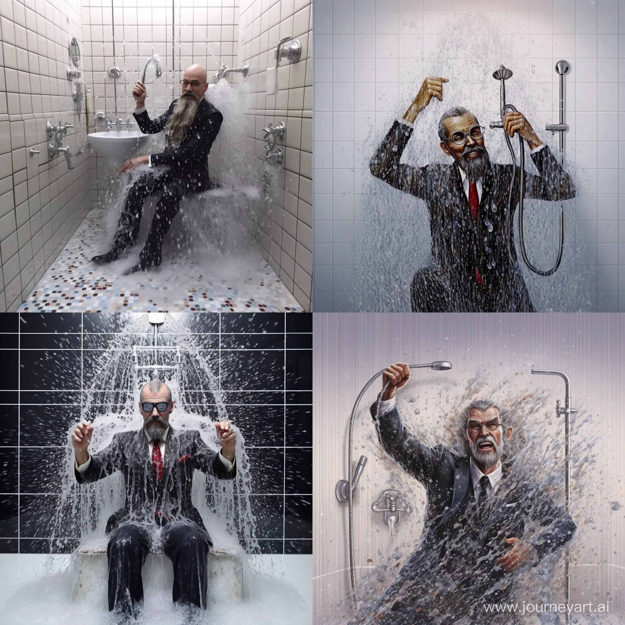Doctor Strange having a shower