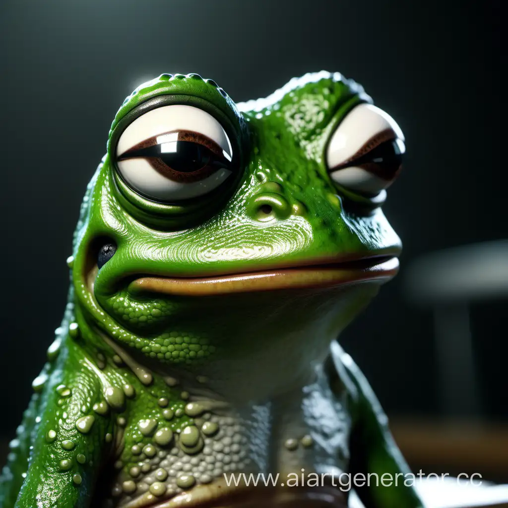 Realistic-4K-Depiction-of-a-Sad-Pepe-Frog