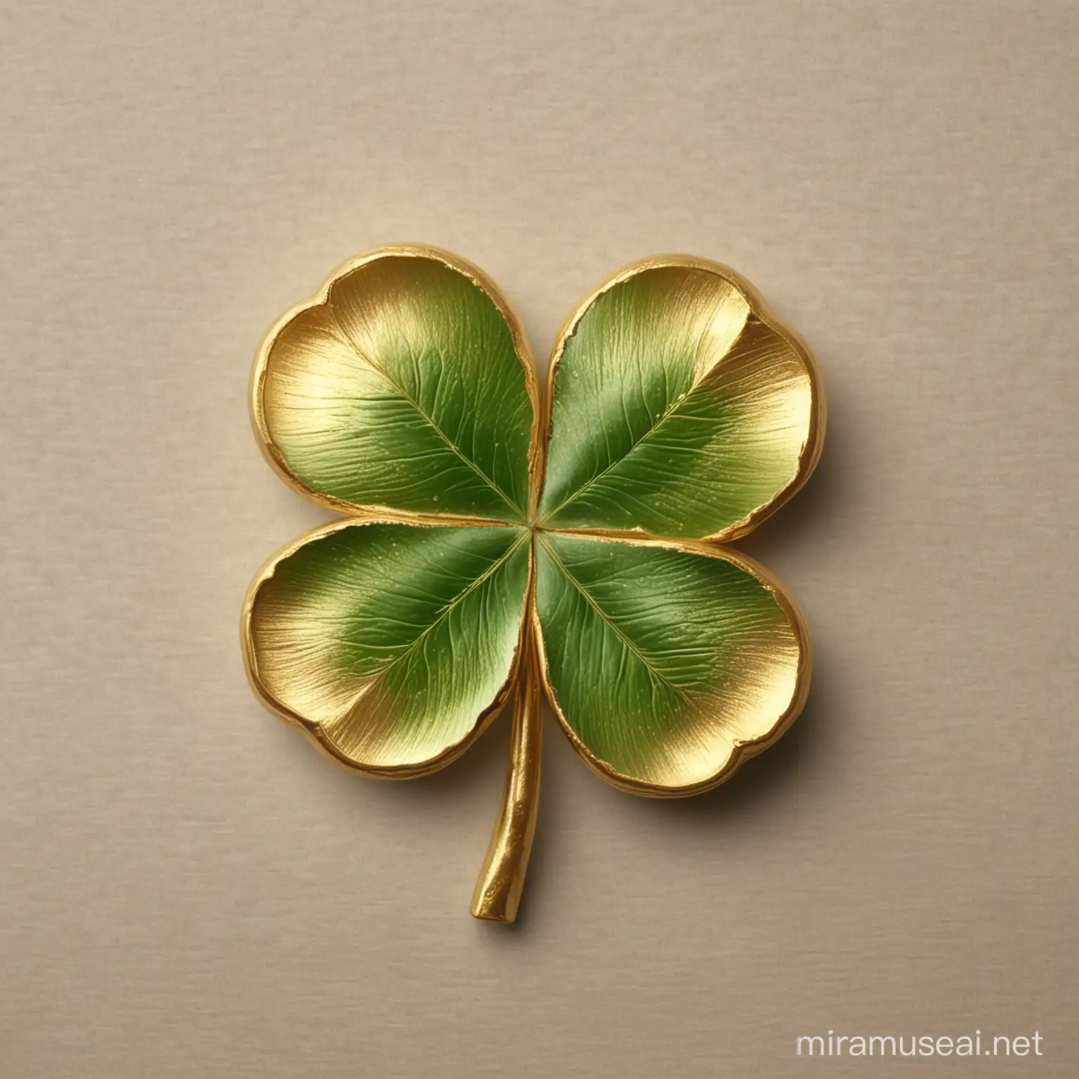 4-leaf clover, luck, gold 4