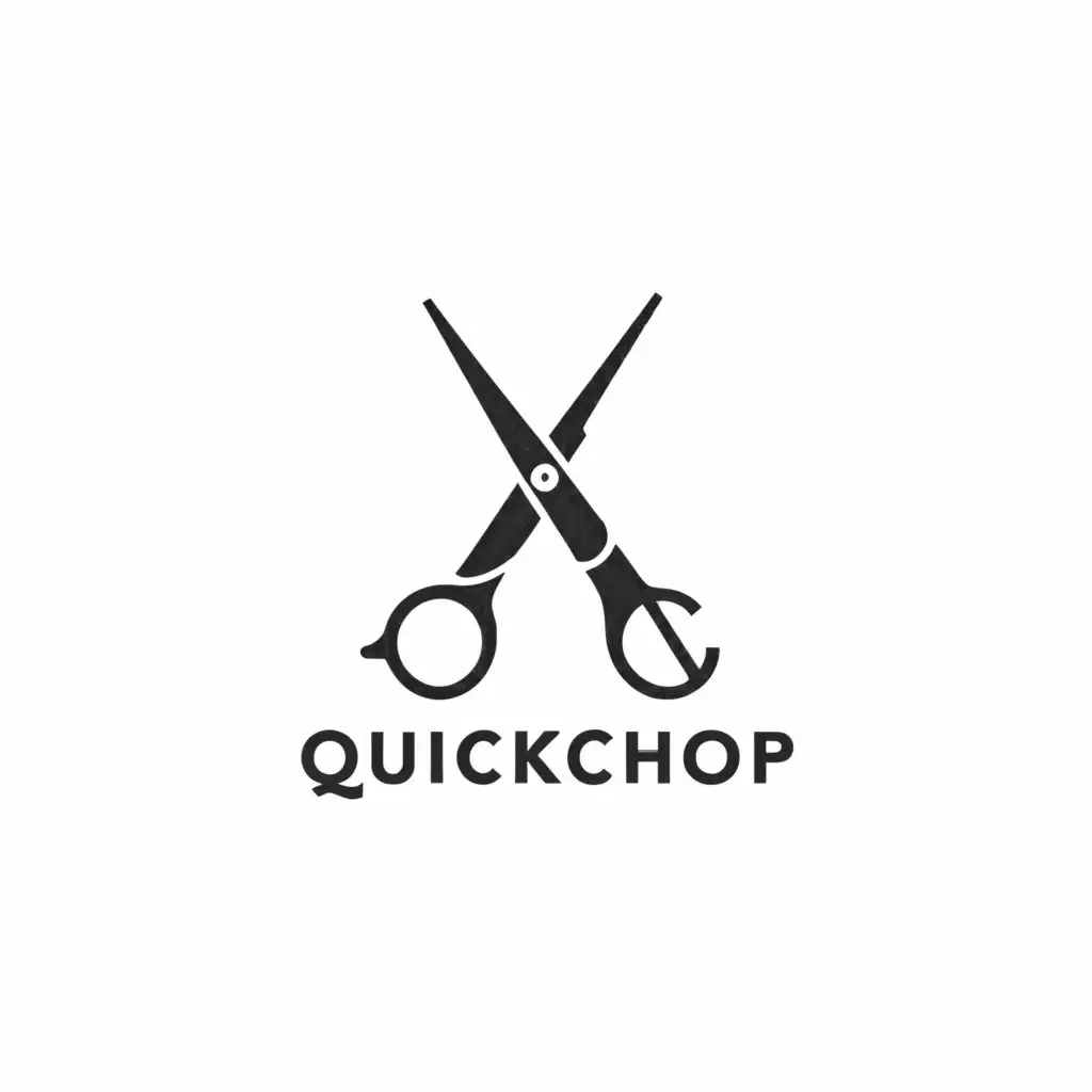 a logo design,with the text "QuickChop", main symbol:pull,Minimalistic,be used in Beauty Spa industry,clear background