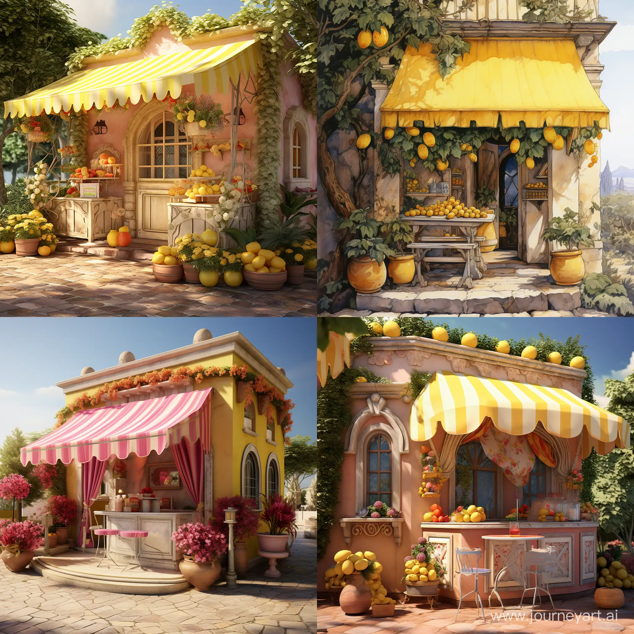 Charming-Lemonade-Stand-at-Villa-Entrance