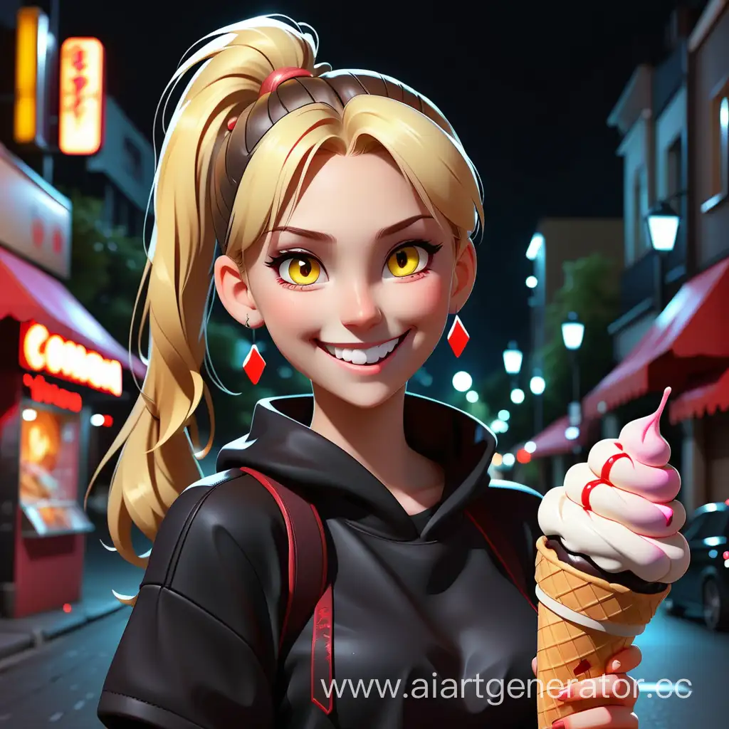 Anime-Style-Blonde-Girl-with-Ice-Cream-in-Night-Street-Scene