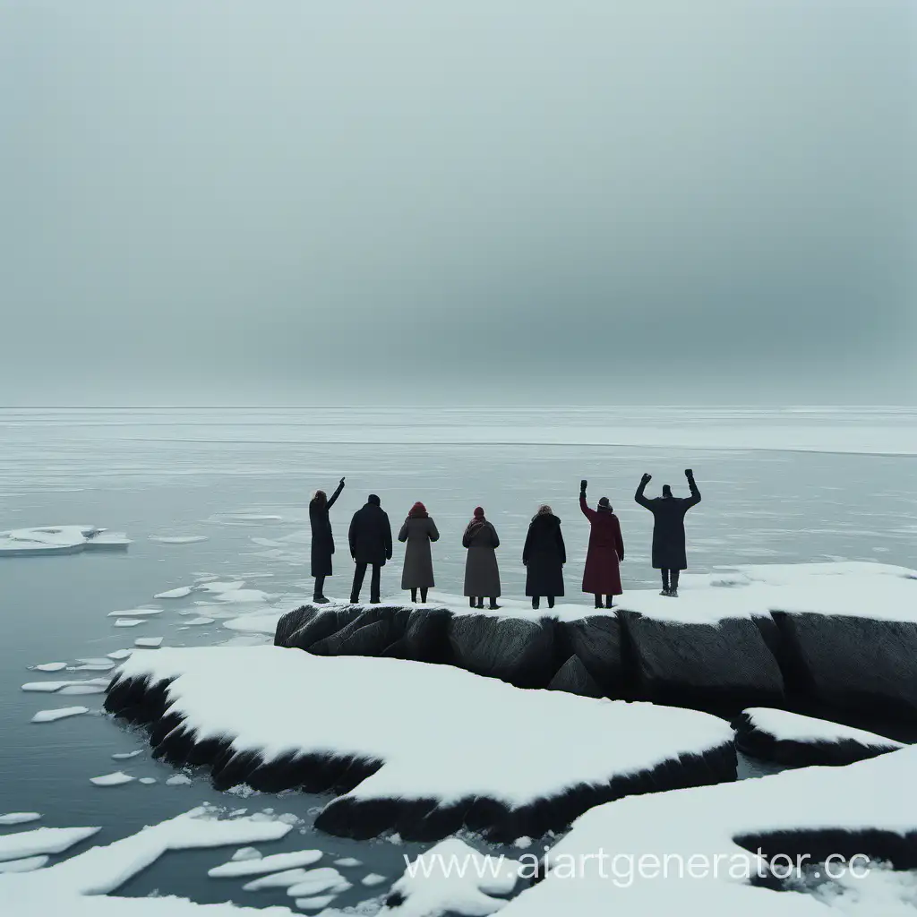 Group-of-Friends-Enjoying-Winter-Beach-Stone-Skipping