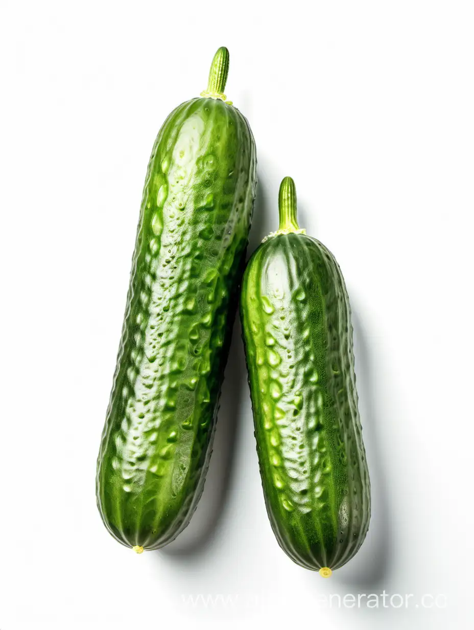  Cucumber on white background