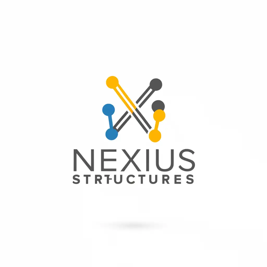 a logo design,with the text "Nexus Structures", main symbol:NS,Moderate,be used in Construction industry,clear background