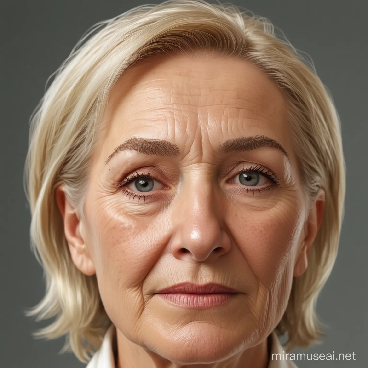 older woman, eyebrows, realistic, realism, blonde hairs