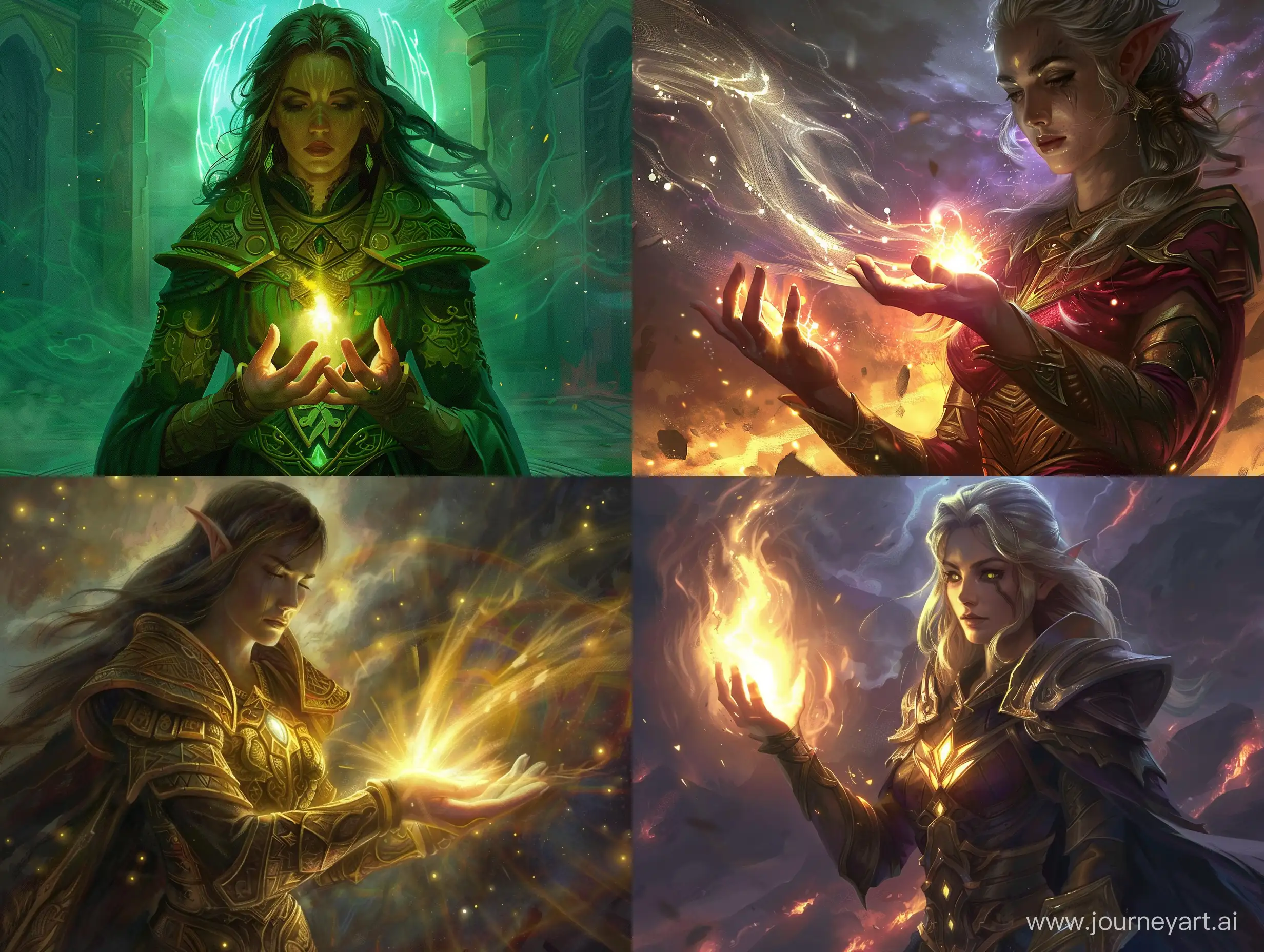 The Call of the forgotten gods, female Gods, deity, curse, metaphysics, faith, holding source of light in hands, in the style of world of warcraft