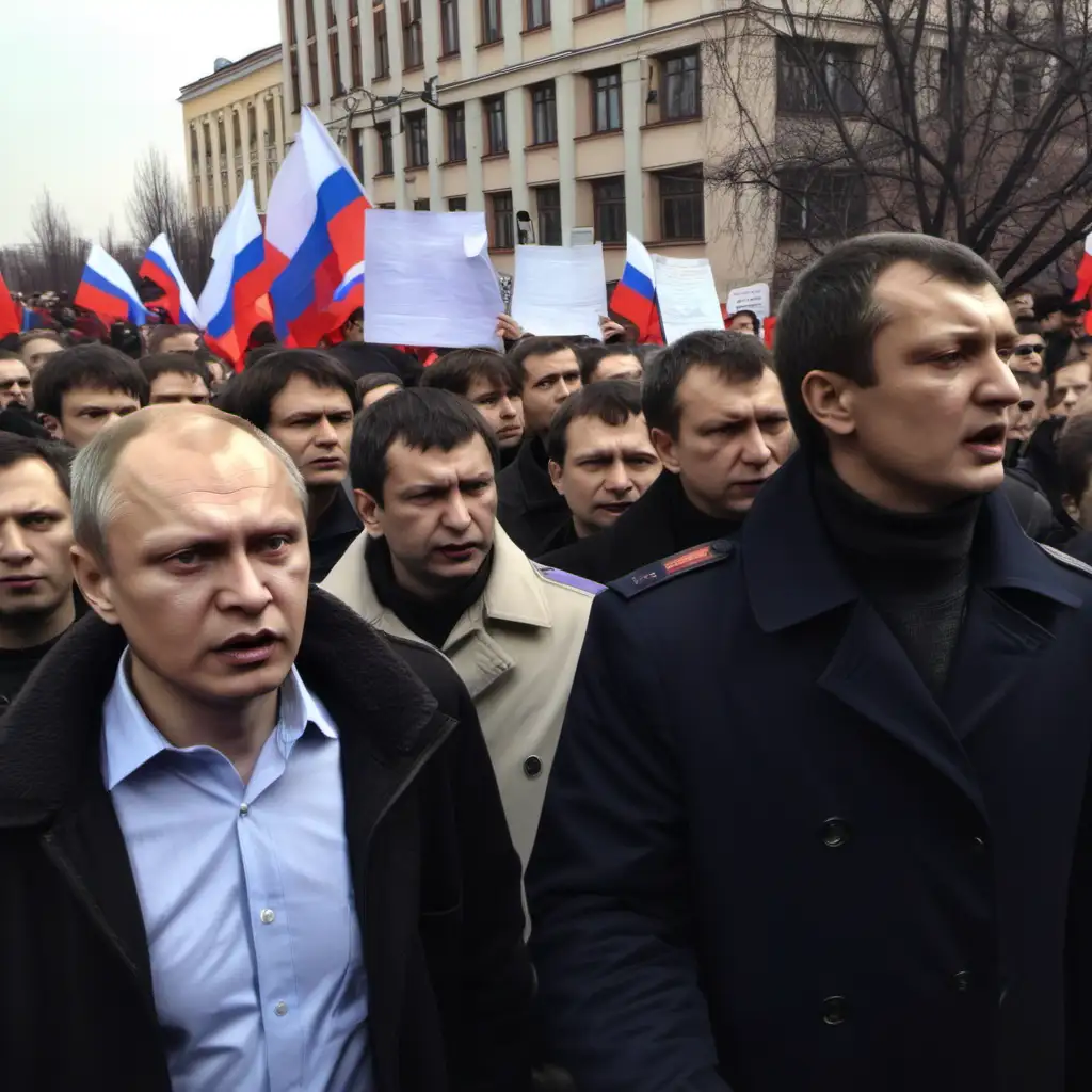 Protest by Russian Opposition Advocates for Change