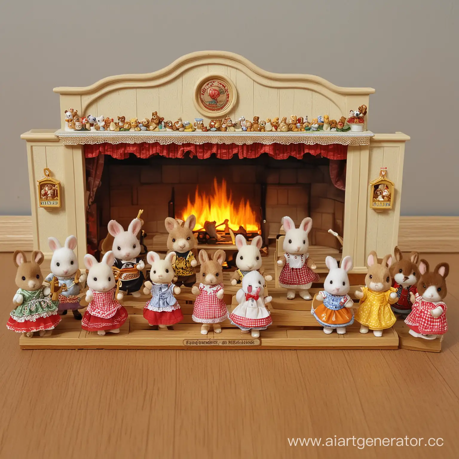 Sylvanian-Families-Rock-Concert-Fiery-Hall-Performance