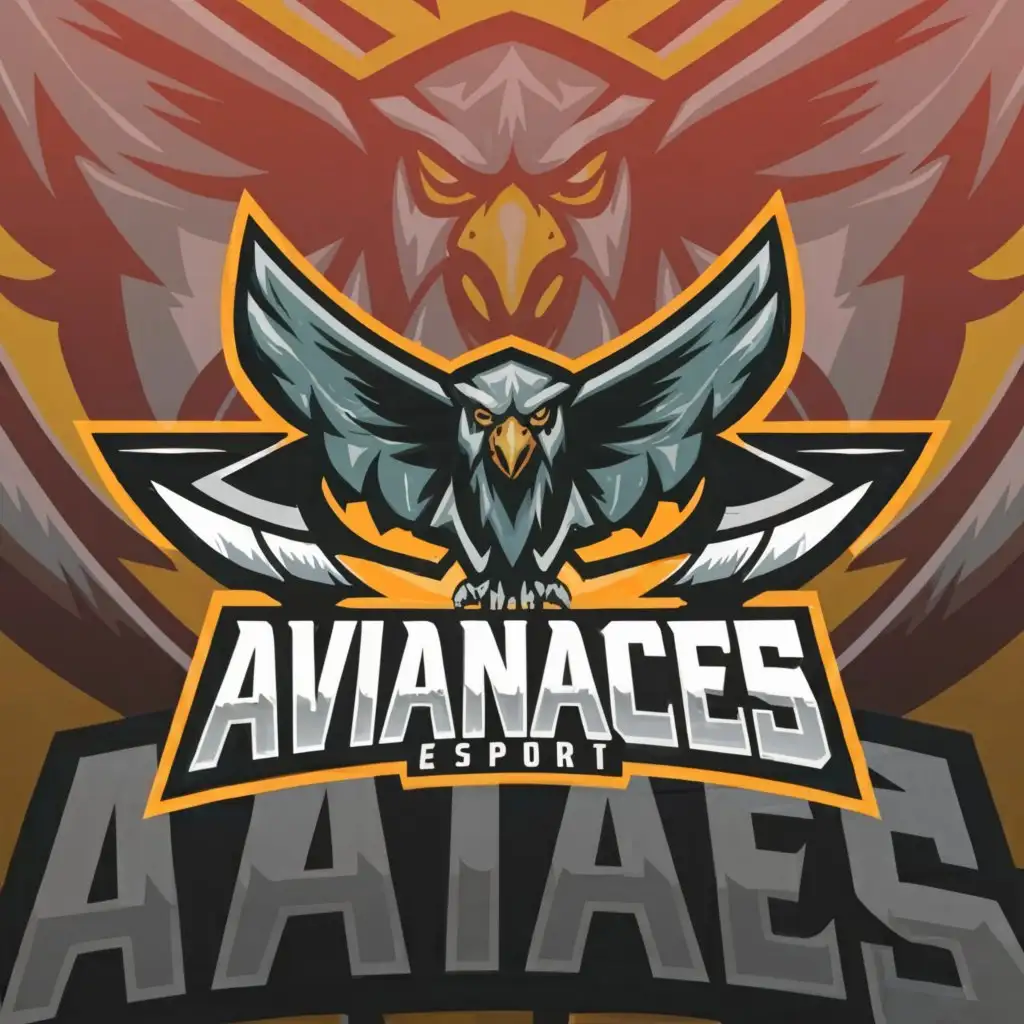 a logo design,with the text "AVIANACES
E-sports
", main symbol:as it is an esports gaming logo it should contain an aggressive eagle in it with the logo name and subtitle as E-sports must use subtitles,complex,be used in Sports Fitness industry,clear background