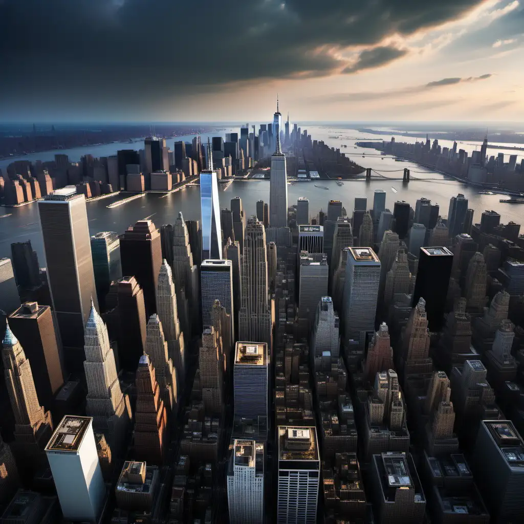 An ultra-realistic photograph captured with a Sony α7 III camera, equipped with an 85mm lens at F 1, 2 apertures setting, NewYork City Skyline with no twin towers with a wide angle National Geographic style landscape photography, extremely detailed and photorealistic, The image, shot in high resolution and a 16:9 aspect ratio, captures the subject’s natural beauty and personality with stunning realism –ar 16:9 –v 5, 2 –style raw 