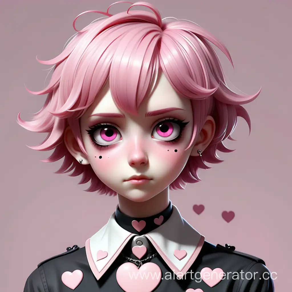 Adorable-AnimeInspired-Girl-with-Short-Pink-Hair-and-HeartShaped-Collar