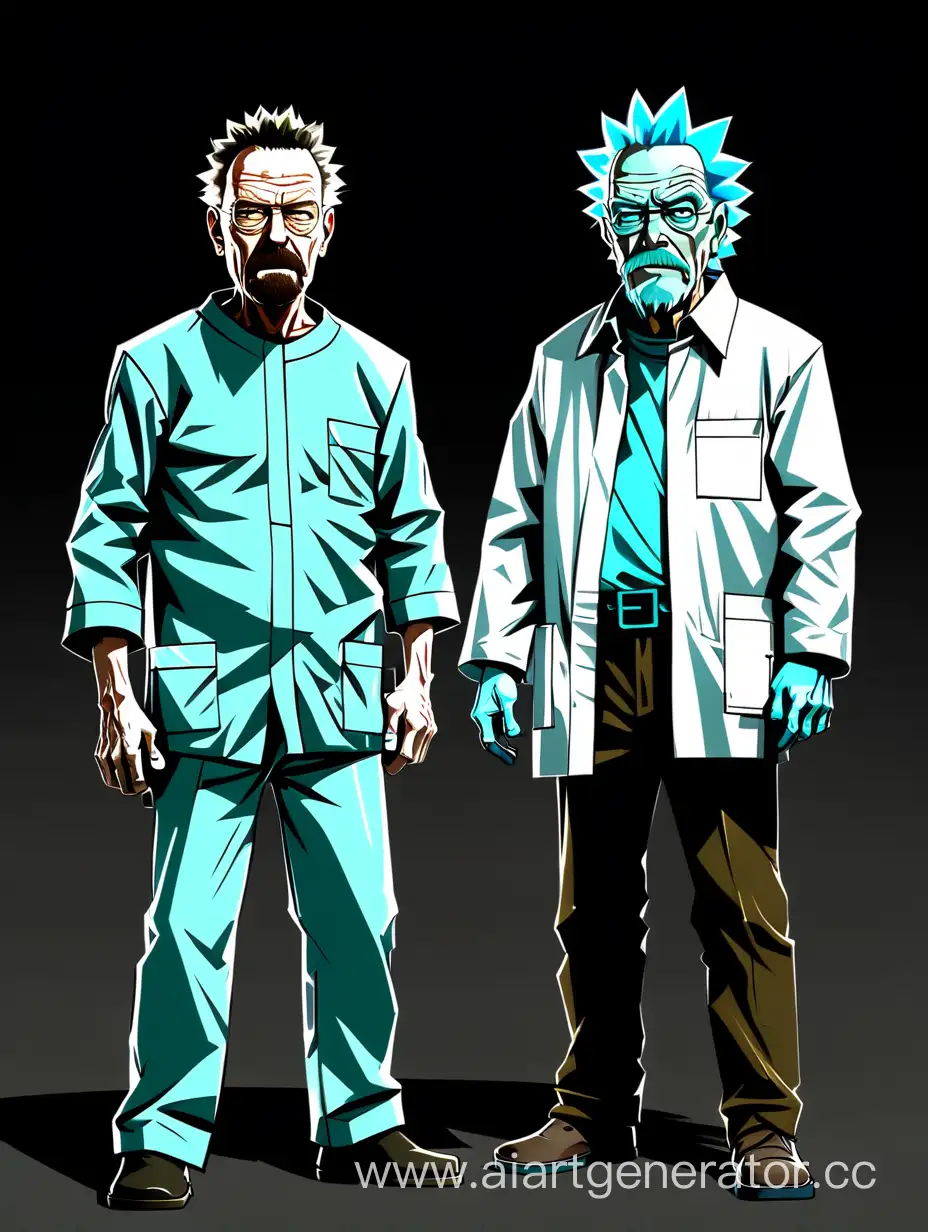 Dual-Identity-Confrontation-Rick-Sanchez-and-Heisenberg-Walter-White-Fusion