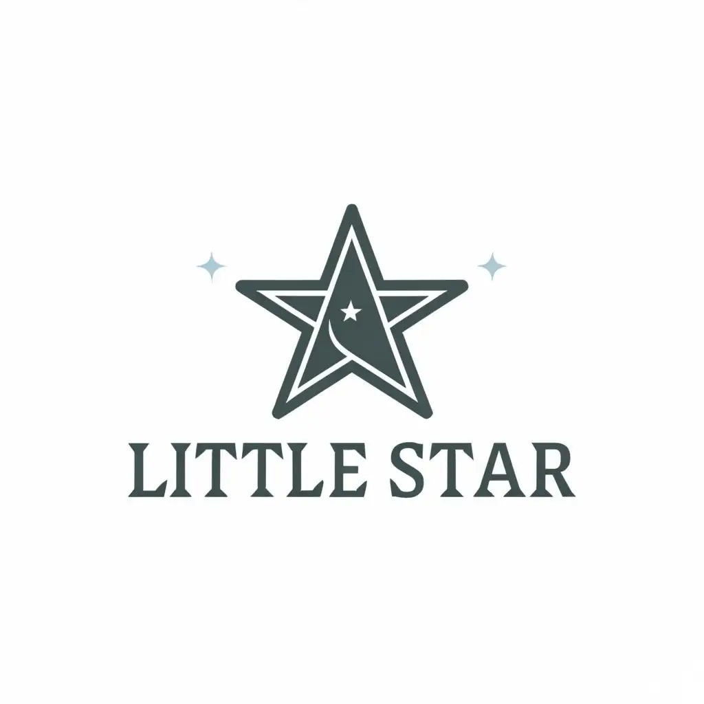 a logo design, with the text "little star", main symbol: star, Minimalistic, clear background