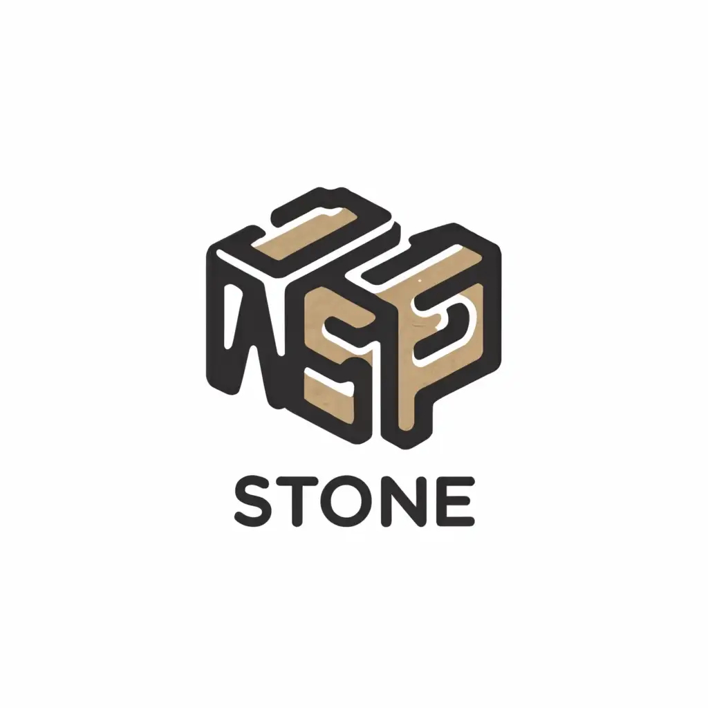 a logo design,with the text "WSP STONE", main symbol:Quartz tile consisting of the letters W and S,Moderate,clear background