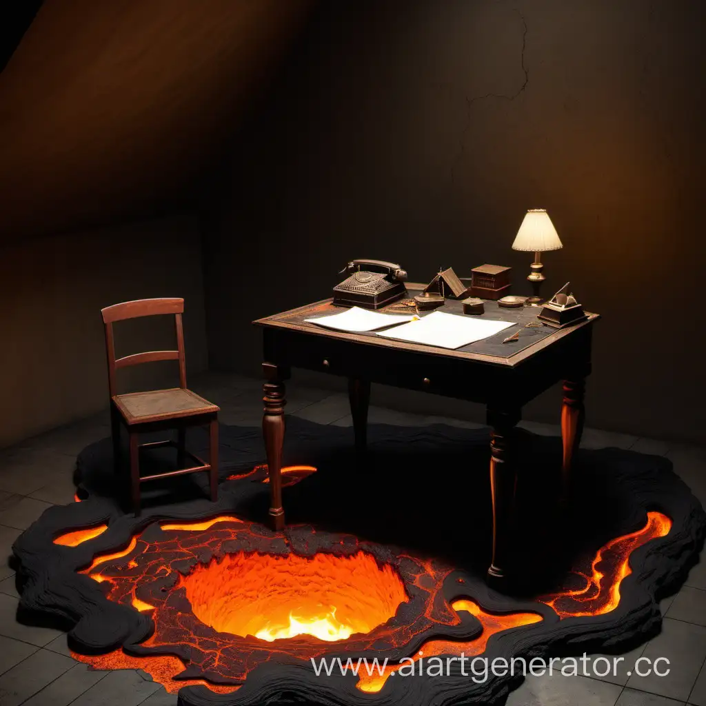 Writers-Room-with-Lava-Pit-Creative-Workspace-with-Fiery-Inspiration