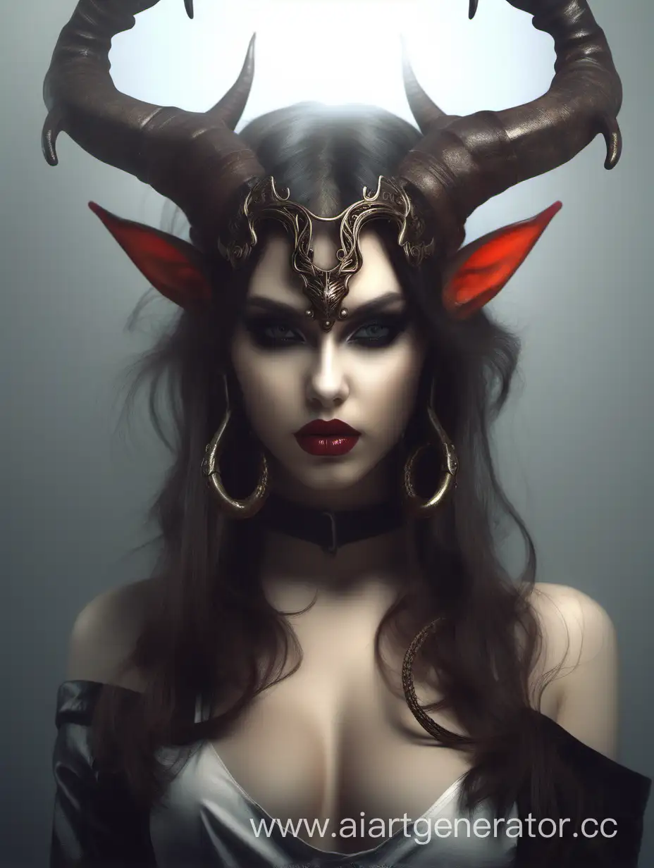 Seductive-Fantasy-Portrait-of-a-Girl-with-Horns