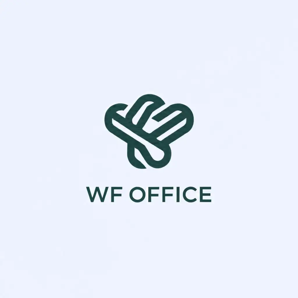 a logo design,with the text "WF OFFICE", main symbol:a frost,Moderate,clear background