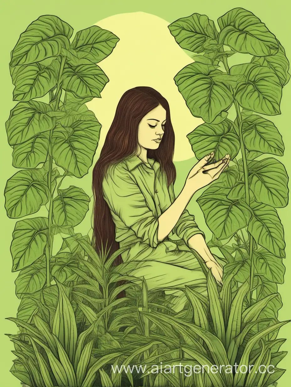 a peaceful  plant belongs to women