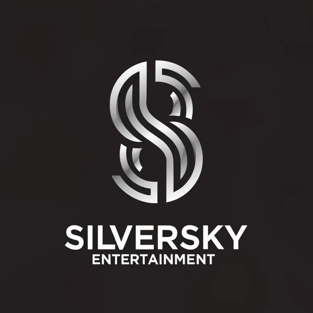 a logo design,with the text "SILVERSKY ENTERTAINMENT  ", main symbol:LETTER S WITH CAMERA,complex,be used in Entertainment industry,clear background