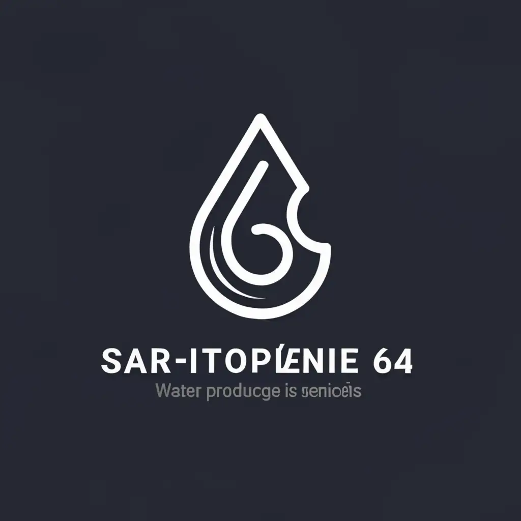 a logo design,with the text "Sar_Otoplenie 64", main symbol:Water,Minimalistic,be used in Construction industry,clear background