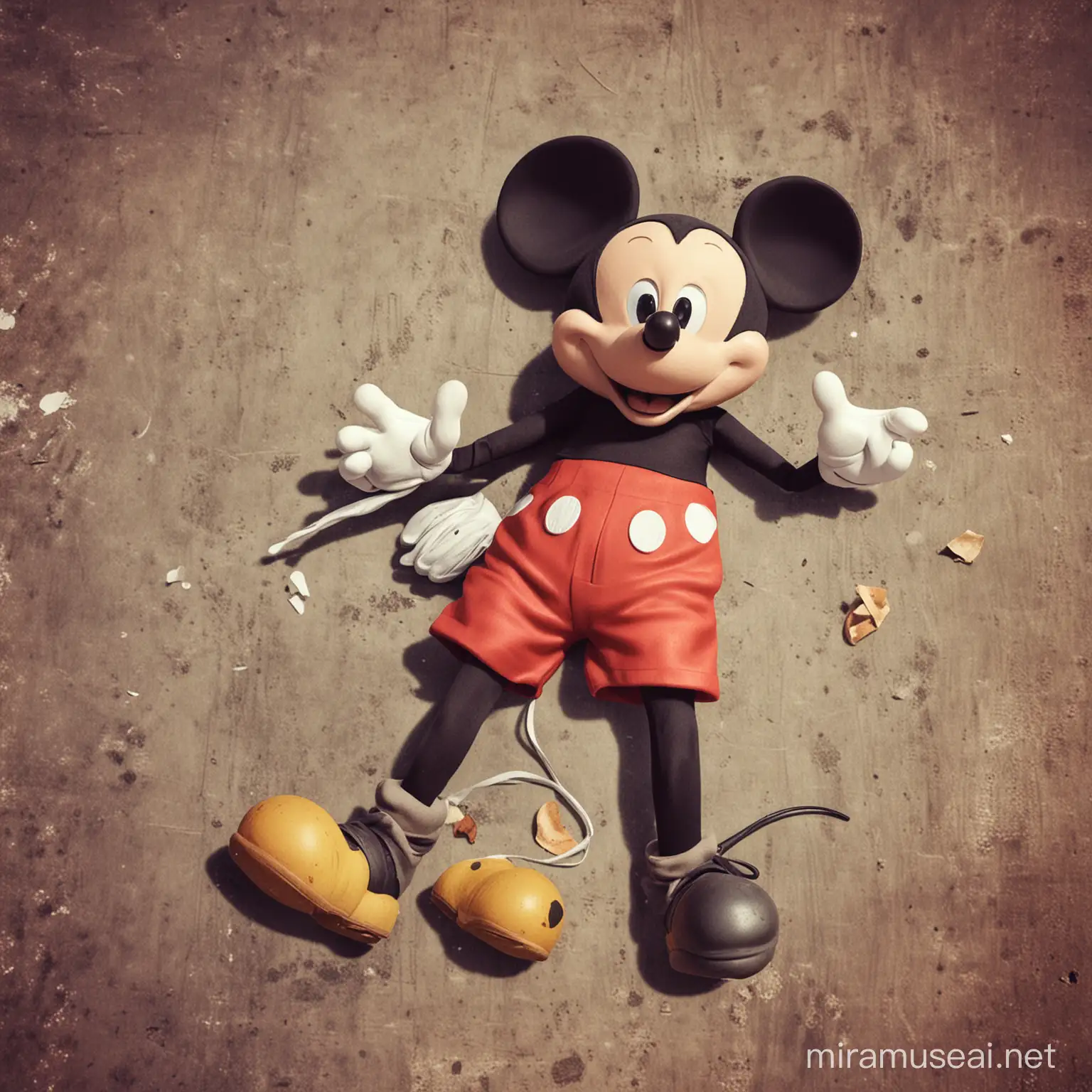 Memorial Tribute Mickey Mouse Remembered in an Artistic Interpretation