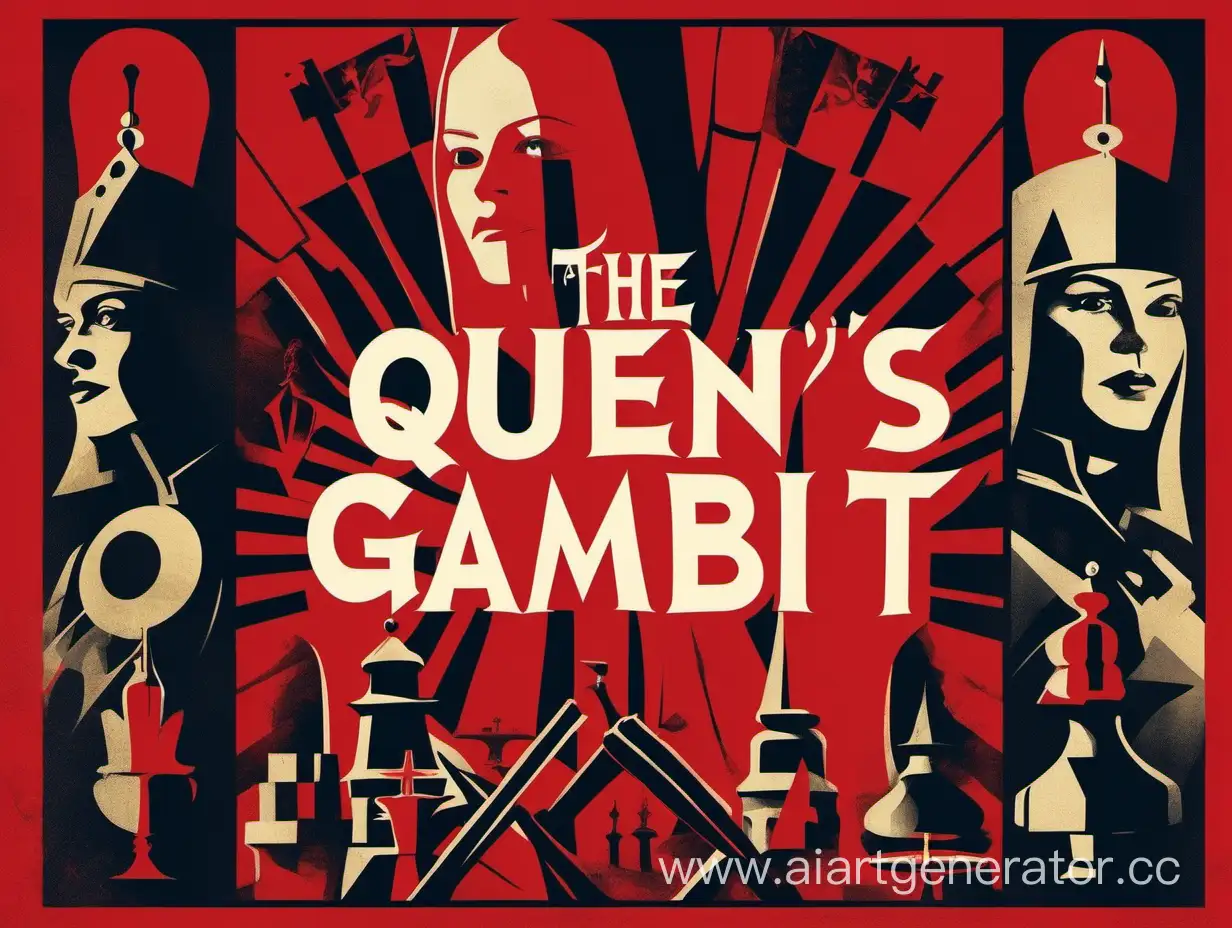 Soviet-AvantGarde-Inspired-Poster-for-The-Queens-Gambit-Film