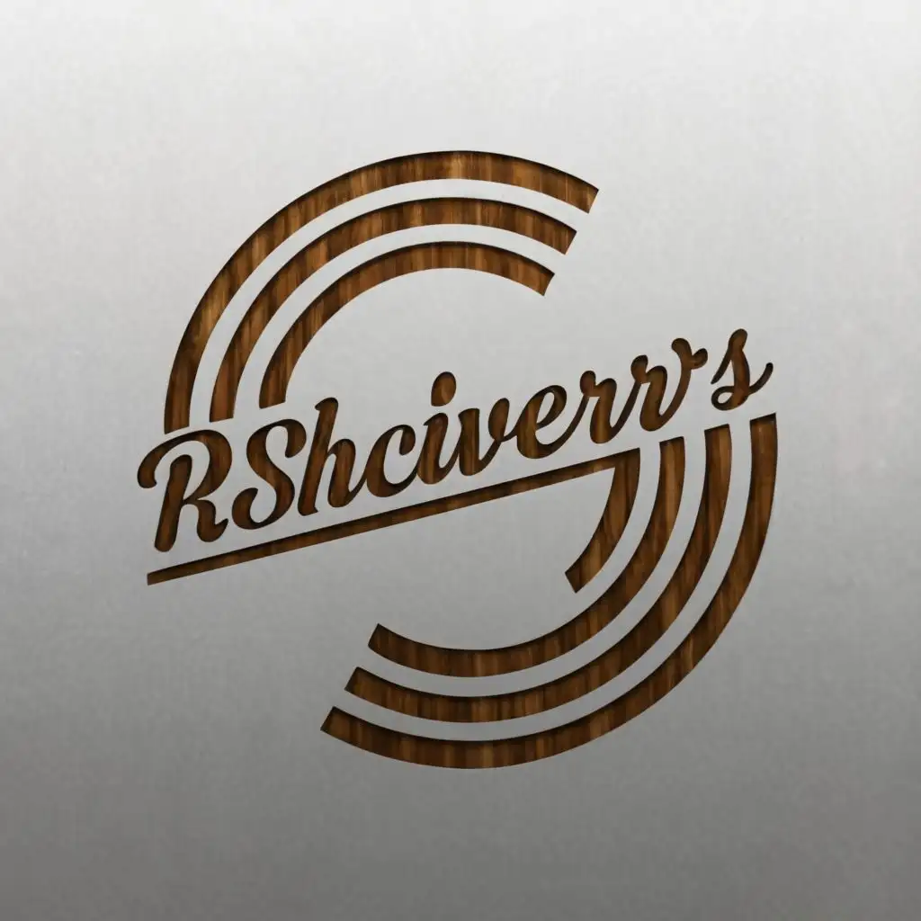 logo, Laser cut, with the text "R . ScheverS", typography