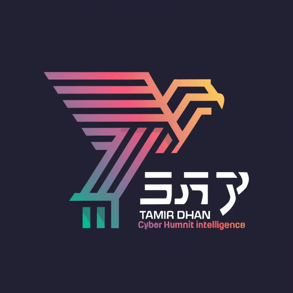 a logo design,with the text "Tamir Dahan 
 Cyber Humint  Intelligence ", main symbol:נשר המדבר,complex,be used in Technology industry,clear background