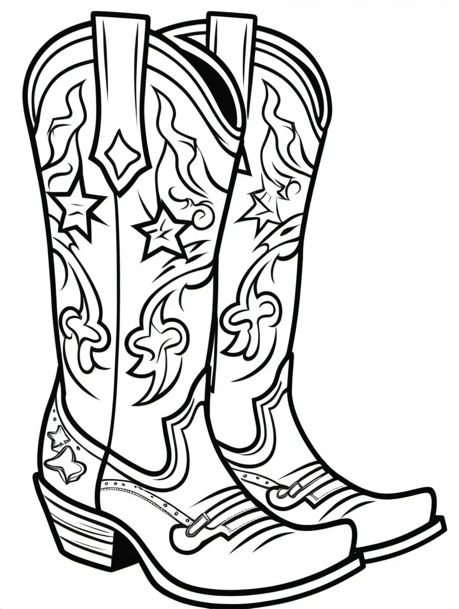 Cowgirl Boots + Booties, Adult Coloring Book