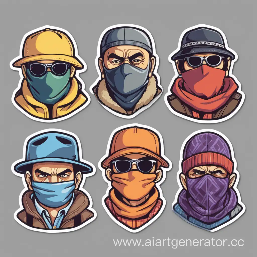 Colorful-Balaclava-Gangsters-Sticker-Pack