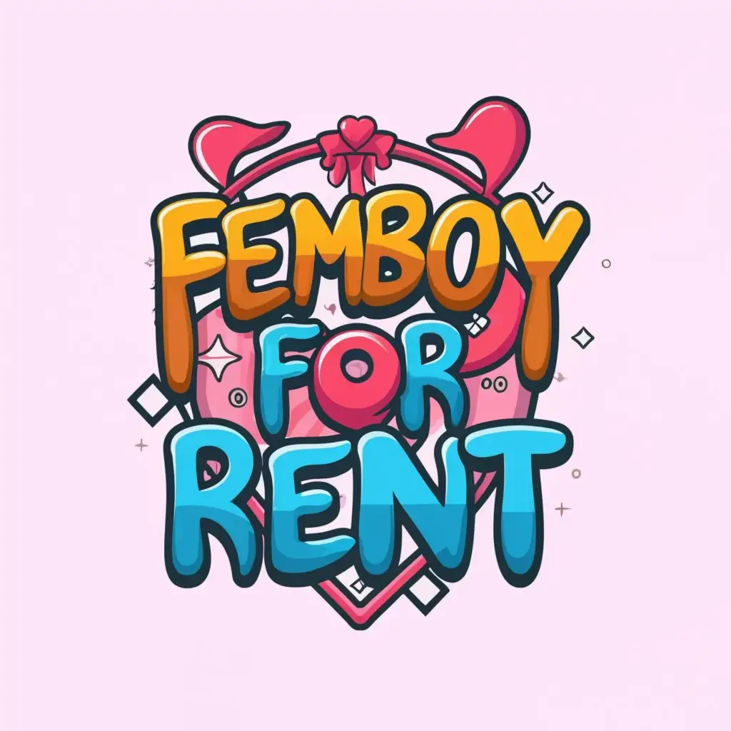 a logo design,with the text "Femboy for Rent", main symbol:money, heart,Moderate,clear background