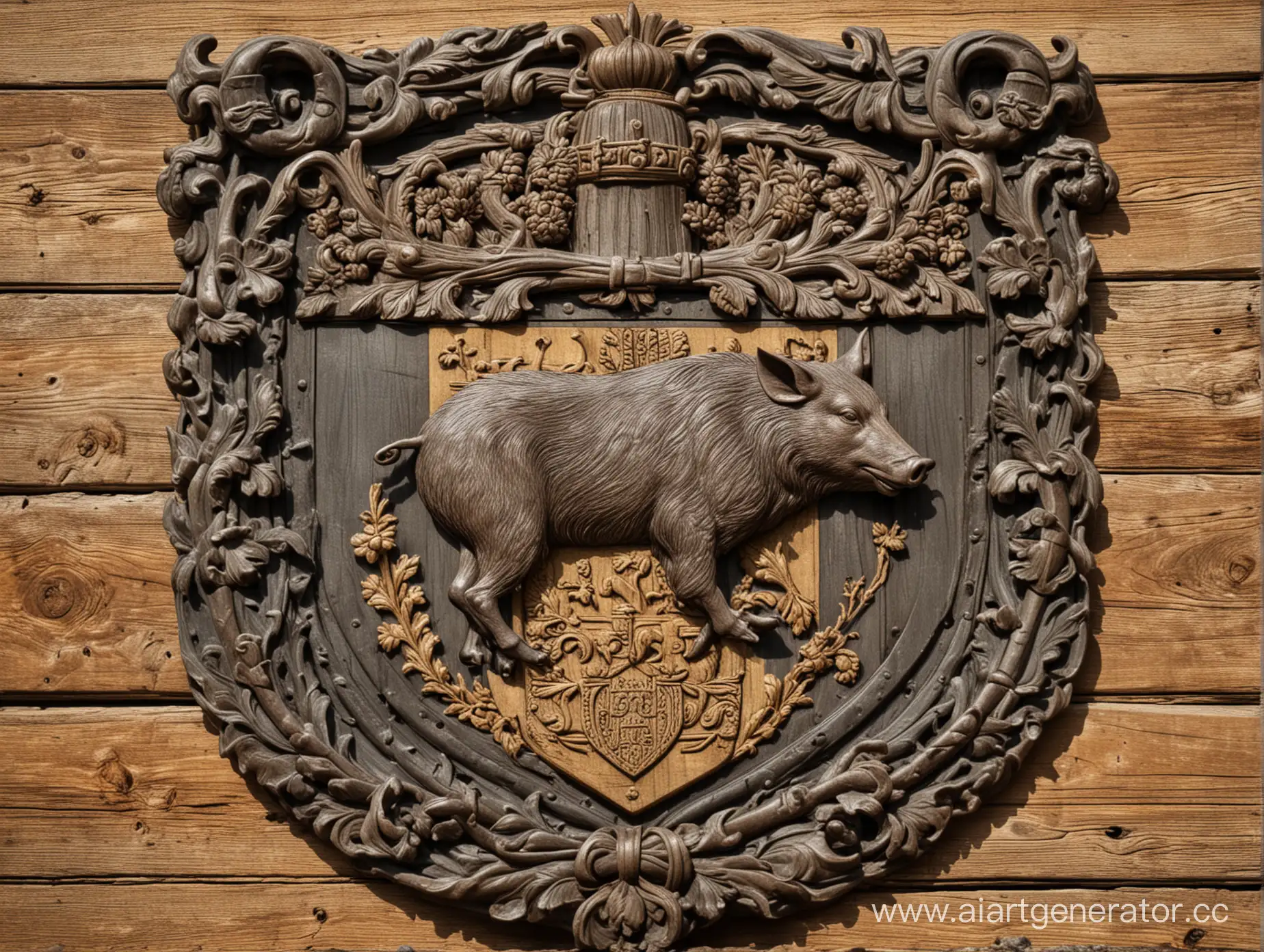 Seropov-Family-Coat-of-Arms-featuring-a-Majestic-Boar