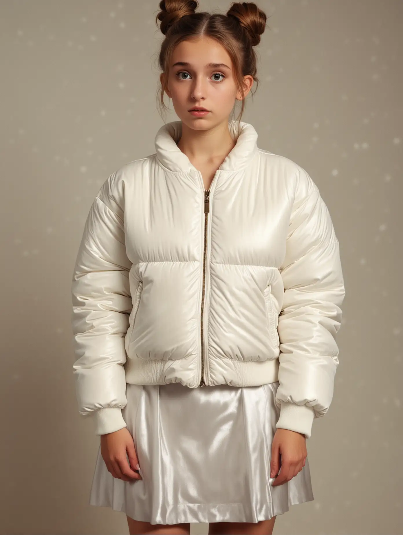 Scared-Teenage-Girl-in-White-Puffer-Jacket-and-Satin-Skirt