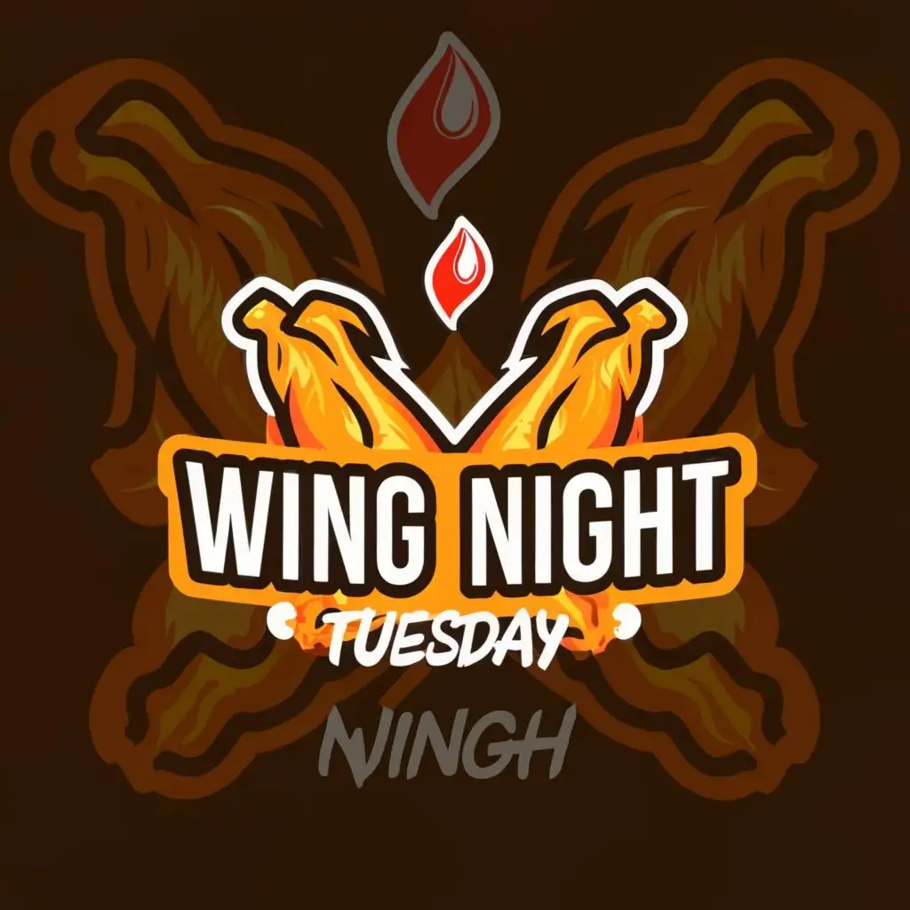 LOGO-Design-for-Tuesdays-Feast-Bold-Chicken-Wing-Emblem-in-a-Vibrant-and-Appetizing-Hue-for-the-Restaurant-Industry