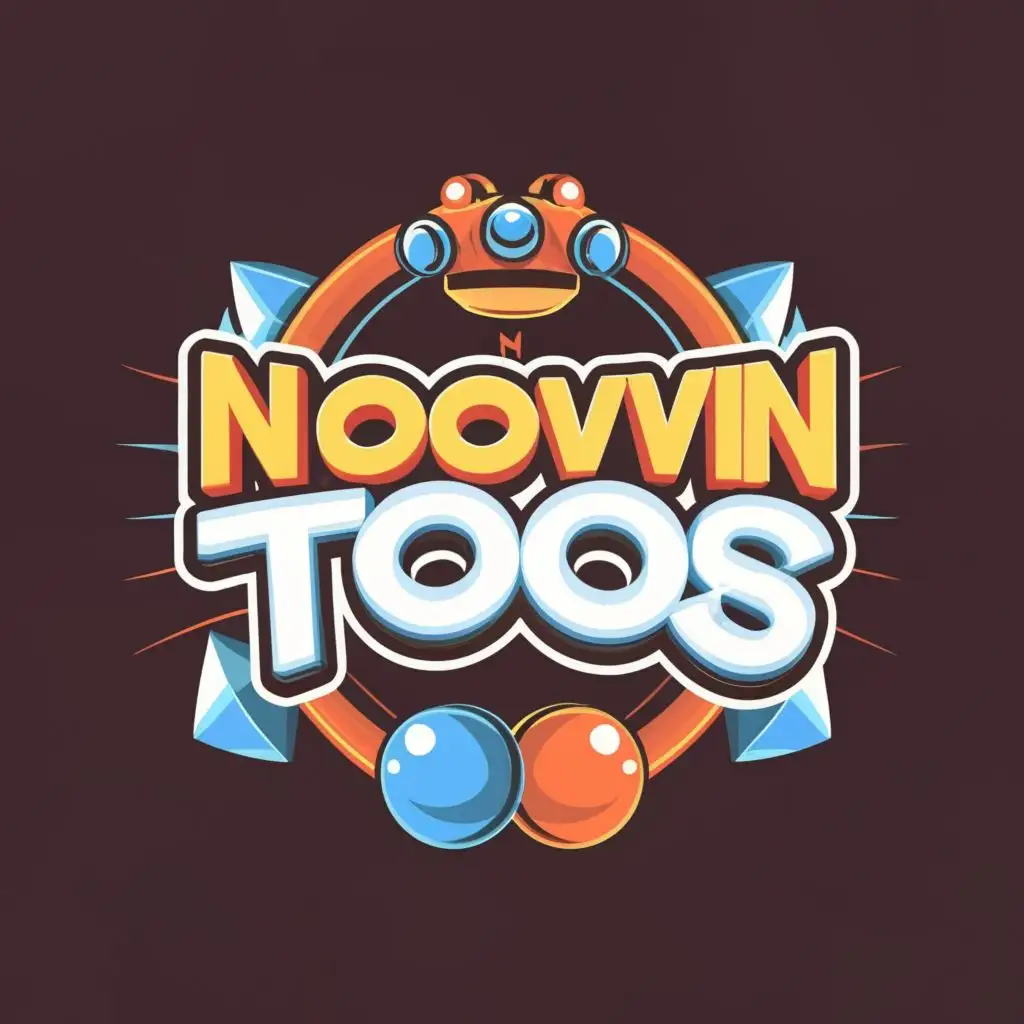 logo, Game, with the text "Nooooovin
tooooos", typography, be used in Internet industry