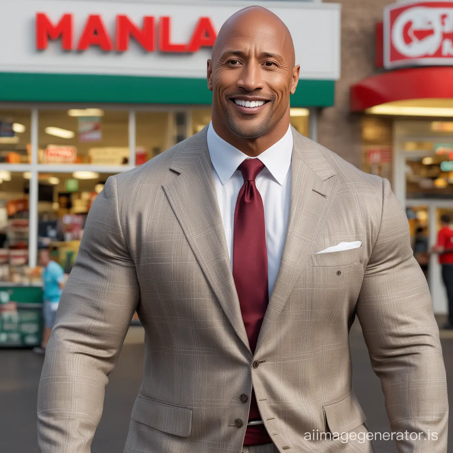 Dwayne-The-Rock-Johnson-in-Classic-McDonalds-Outfit-Posing-Confidently