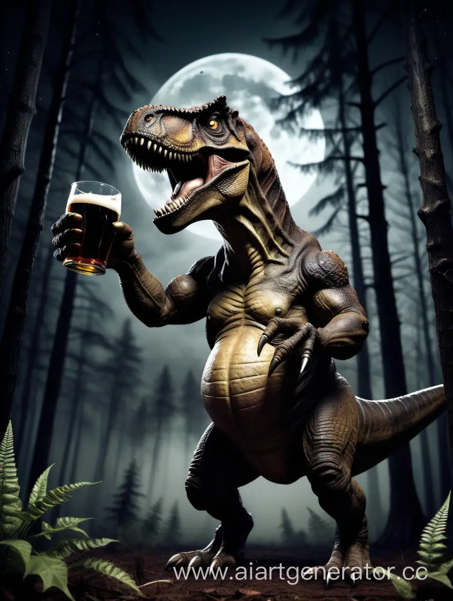 Cheerful-TRex-Enjoying-Dark-Beer-in-Enchanted-Forest