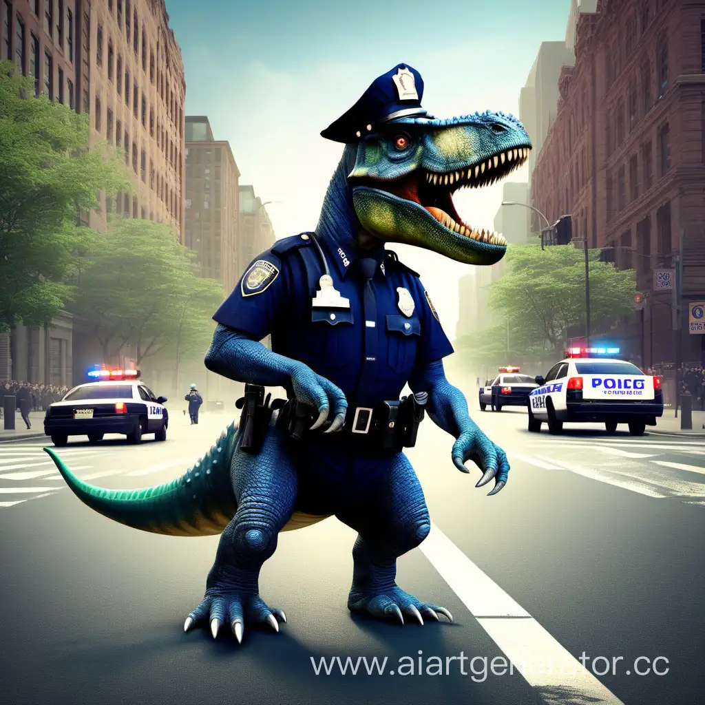 police dinosaur