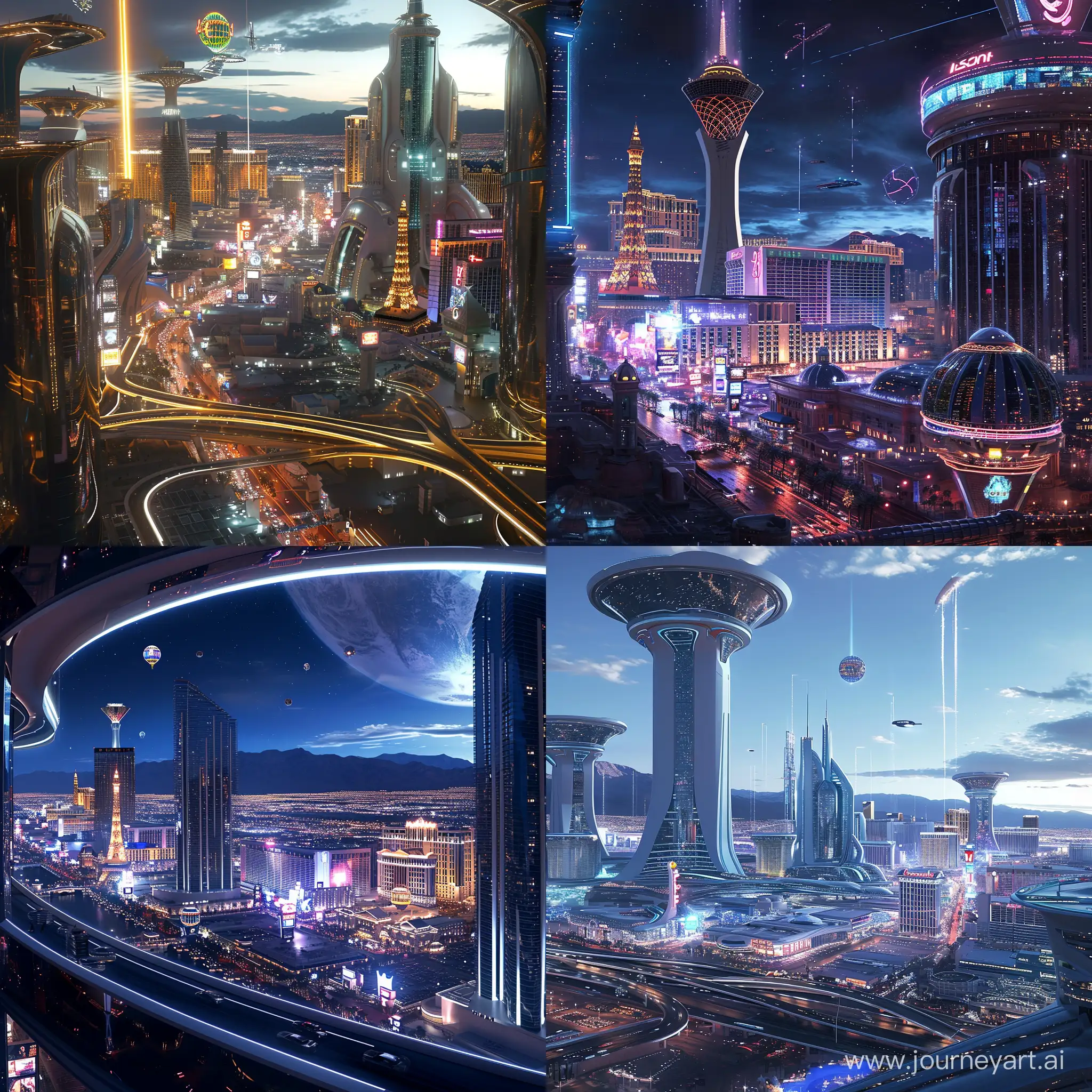 Neo-futuristic Las Vegas, perfect angle, for artstation, for DeviantArt, science fiction --v 6  