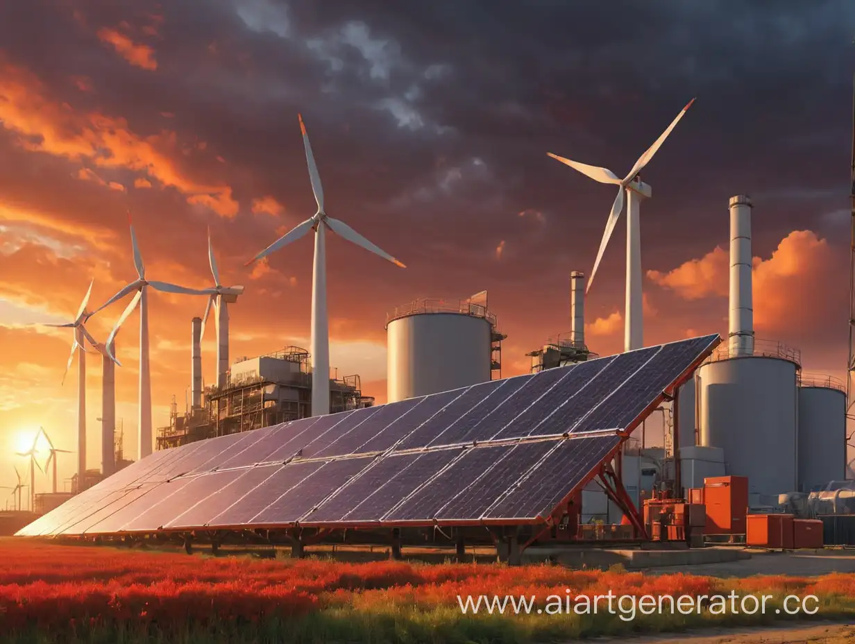 Sustainable-Power-Blending-Traditional-and-Alternative-Energy-with-Vibrant-Red-and-Orange-Hues-in-an-Industrial-Setting