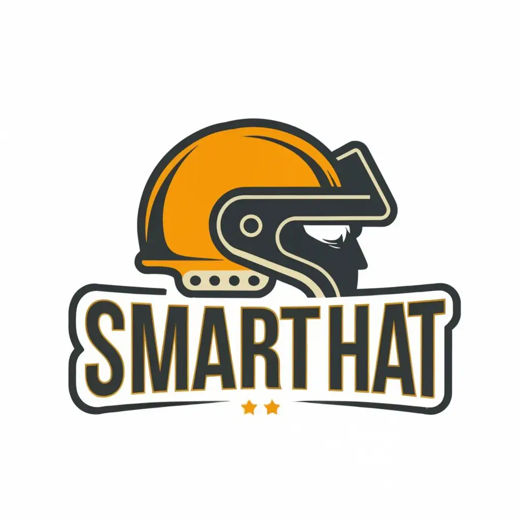 logo, Smart helmet for motor bike, with the text "Smart hat", typography, be used in Travel industry
