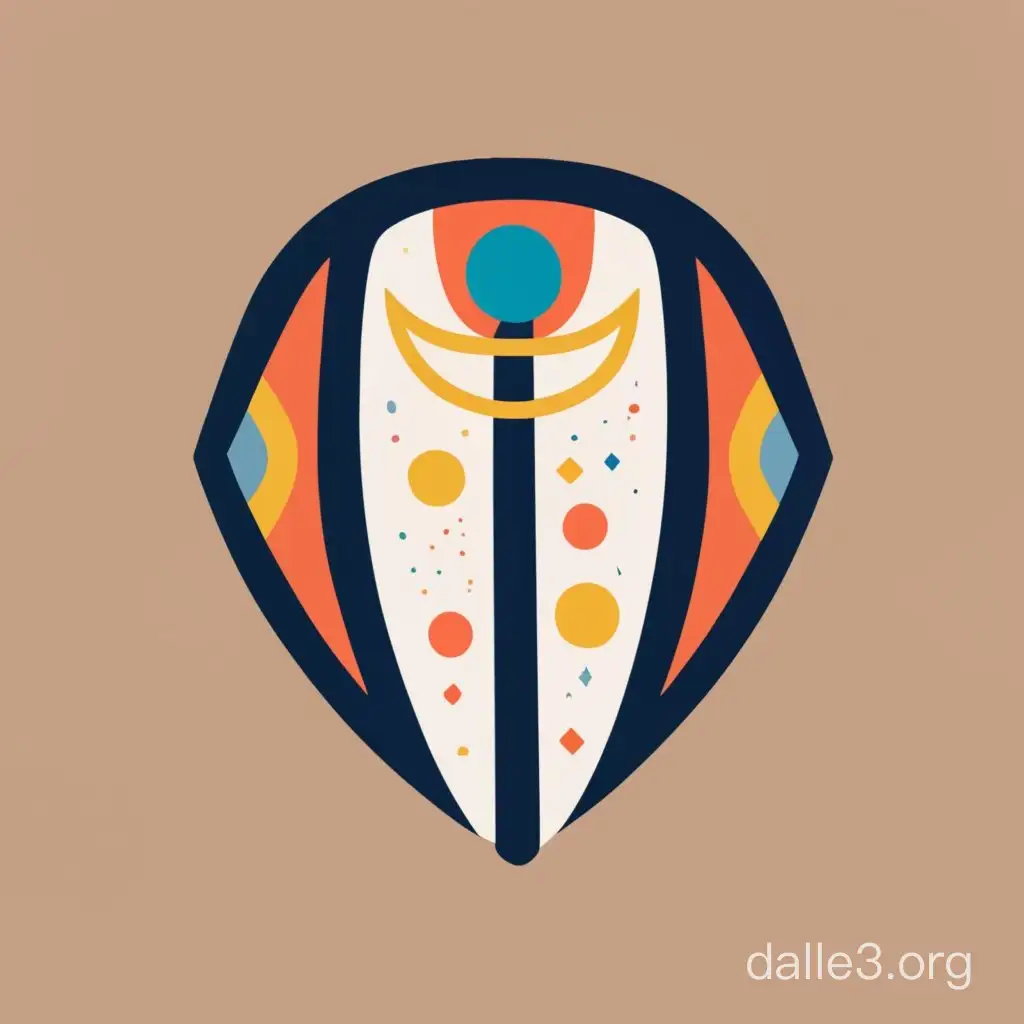 Abstract Minimalist African Shield Inspired by Kandinsky and Malevich ...